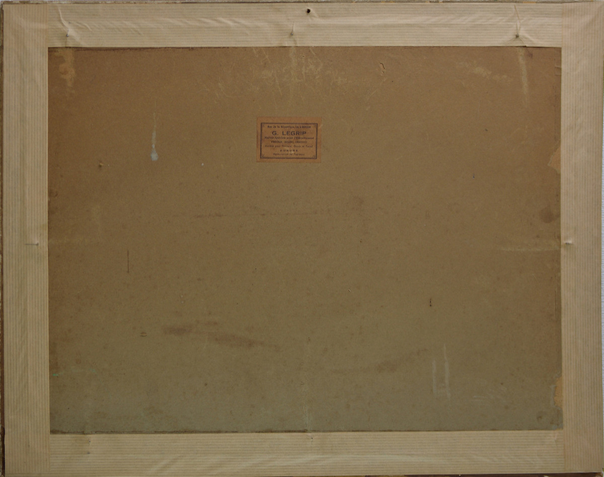 Louis Émile Minet 1855-1920. "Le port de Rouen."-photo-6