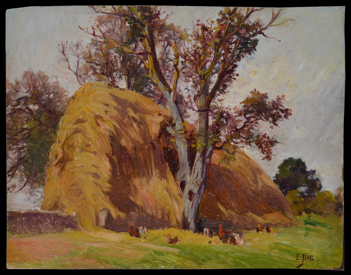 Édouard Pail 1851-1916. "Meule de foin." -photo-2