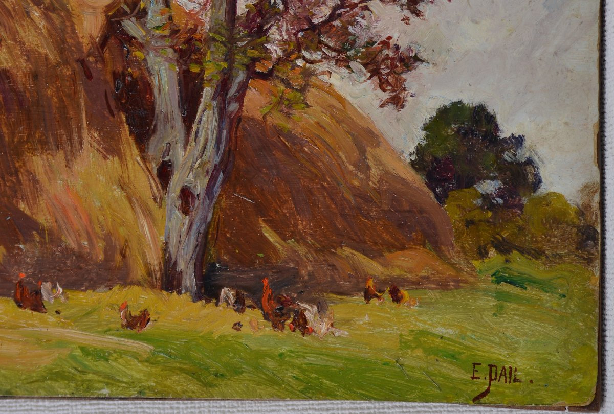 Édouard Pail 1851-1916. "Meule de foin." -photo-3