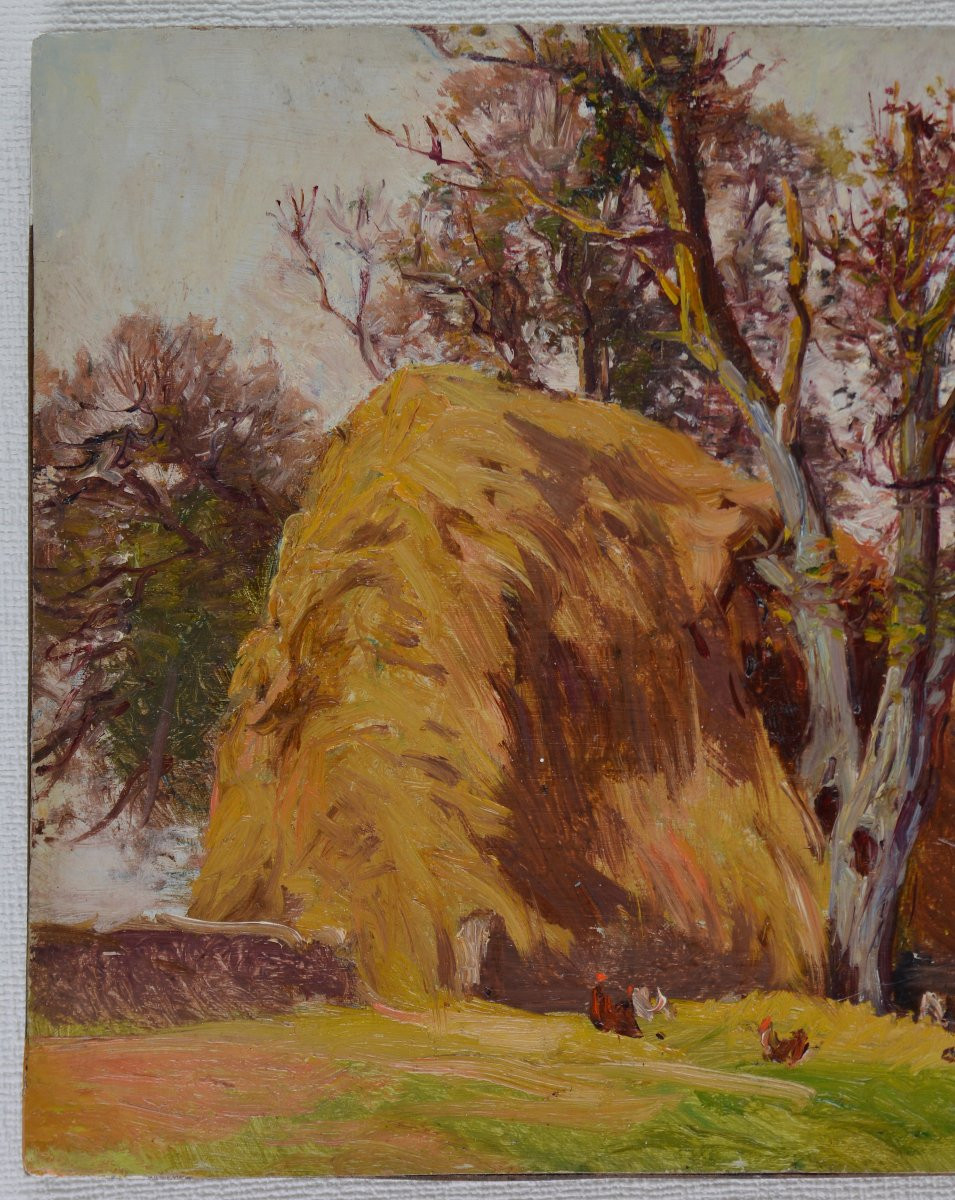 Édouard Pail 1851-1916. "Meule de foin." -photo-4
