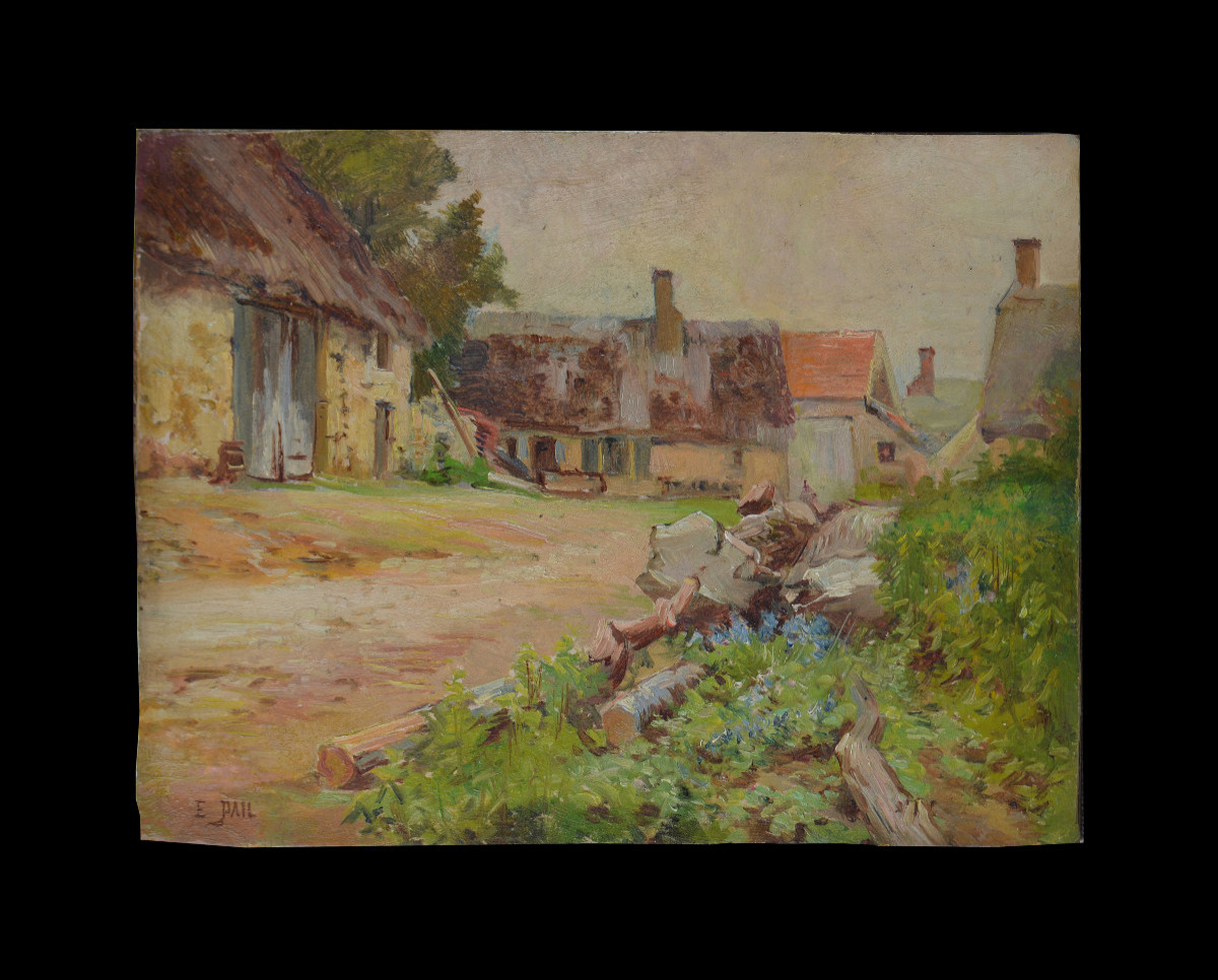 Édouard Pail 1851-1916. "Cour de ferme"