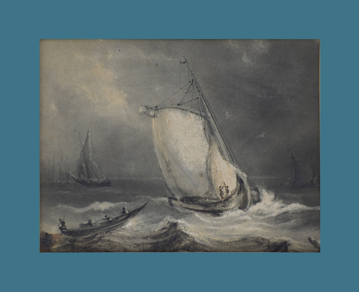 École Européenne XIXᵉ siècle. "Marine."-photo-2