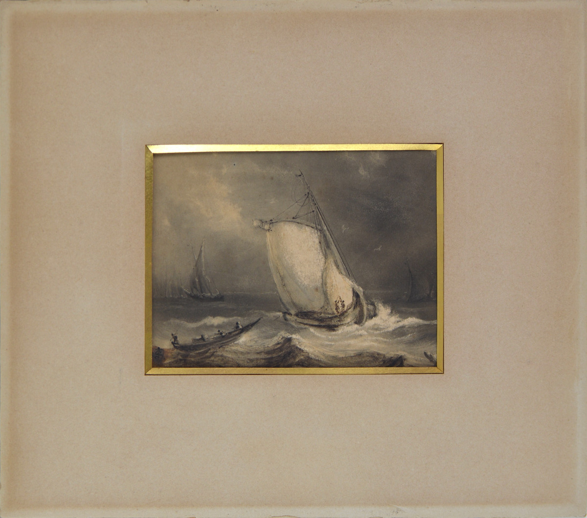 École Européenne XIXᵉ siècle. "Marine."-photo-3