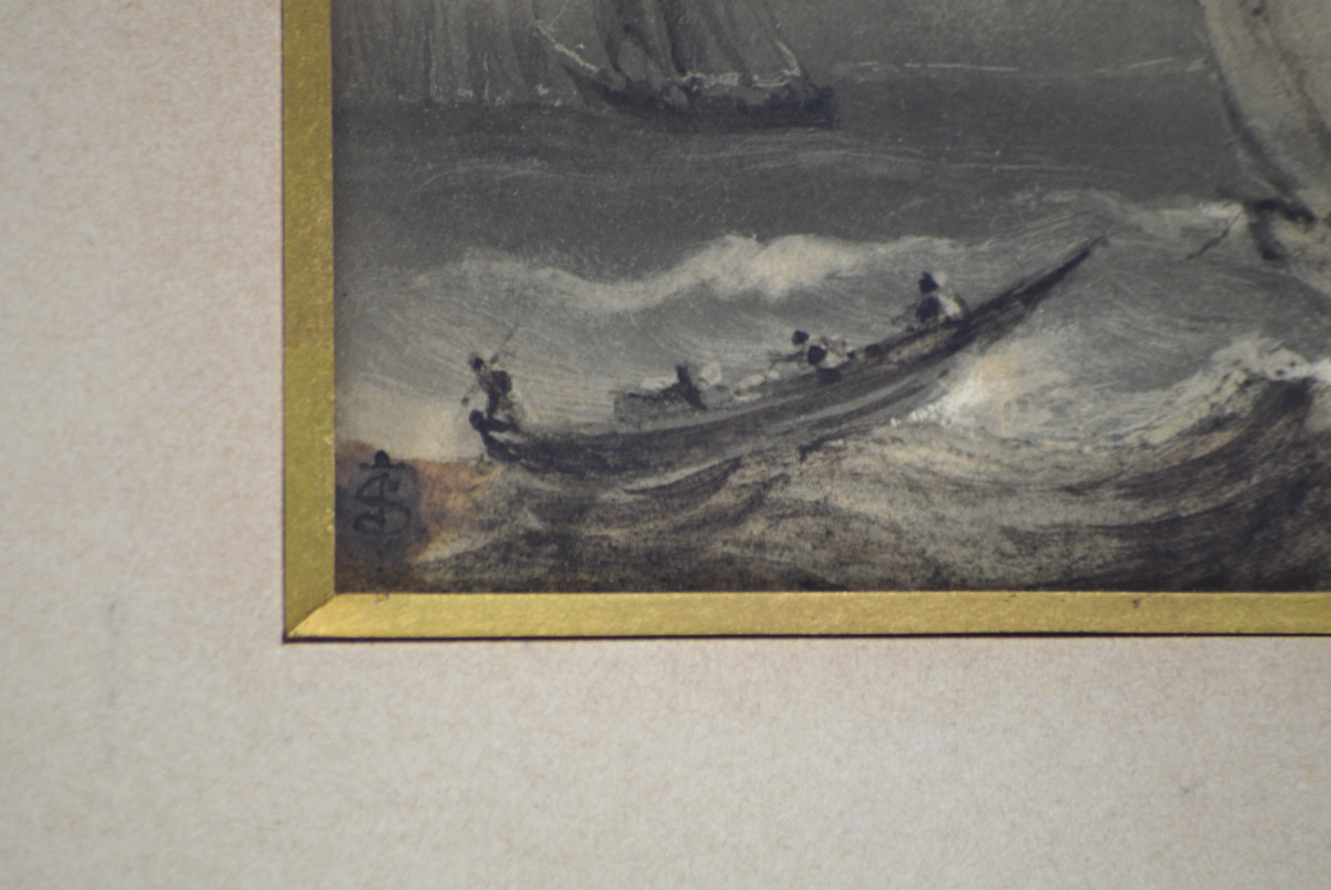 École Européenne XIXᵉ siècle. "Marine."-photo-4