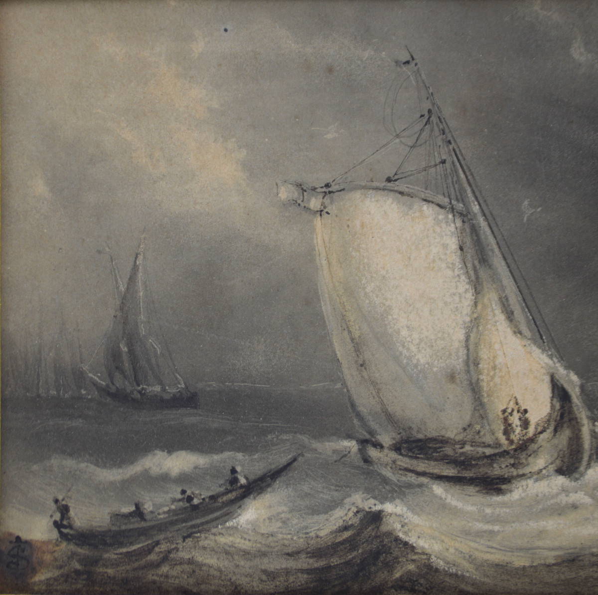 École Européenne XIXᵉ siècle. "Marine."-photo-2