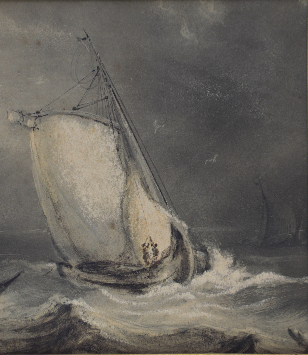 École Européenne XIXᵉ siècle. "Marine."-photo-3