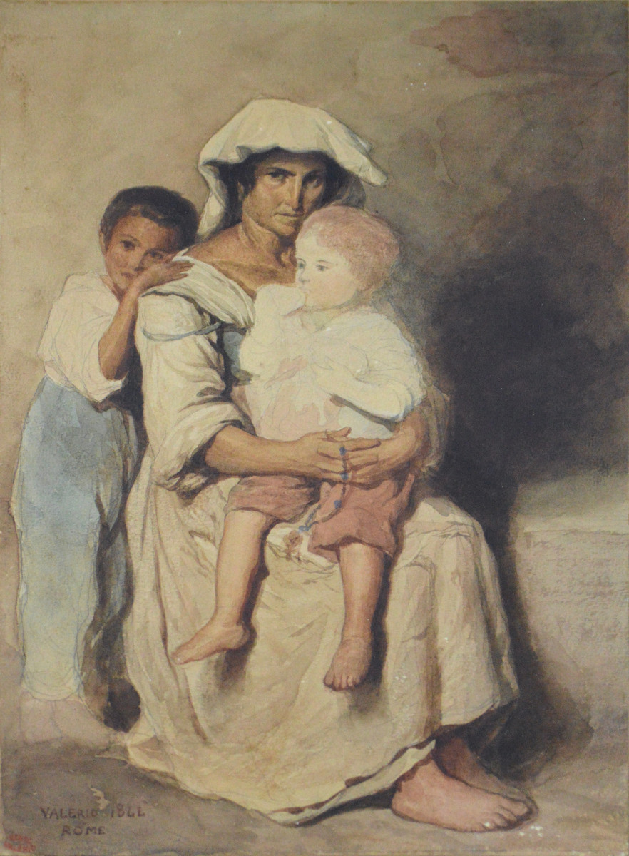 Théodore Valerio 1819-1879. "Mère et enfants."