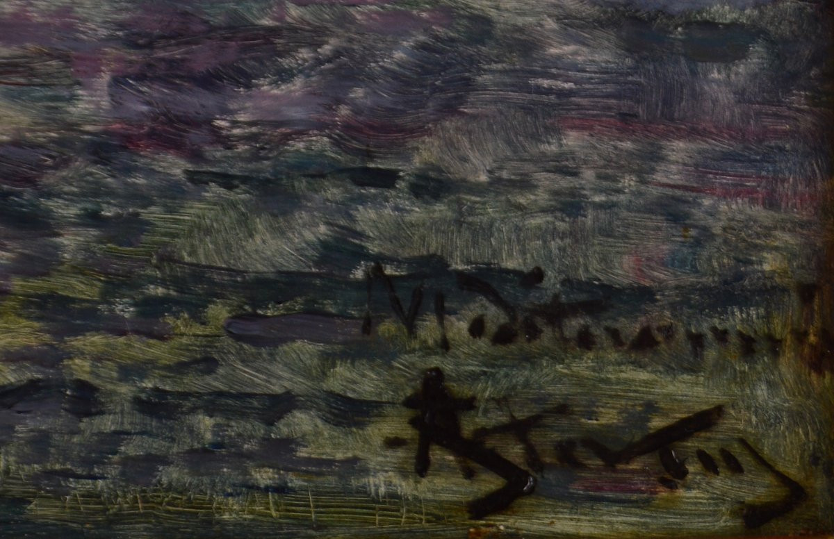 Alfred Émile Léopold Stevens 1823-1906. École Belge. "Régate."-photo-4