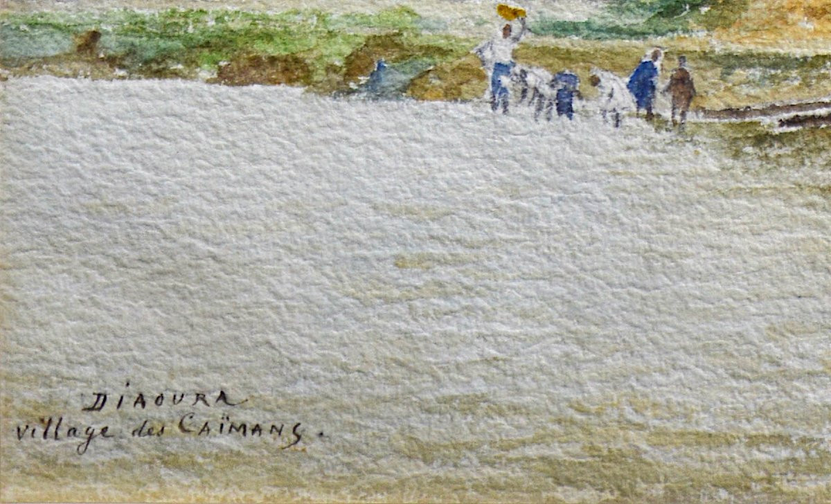  Gaston Roullet 1847-1925. "Diaoura Sénégal, Village des Caïmans." -photo-4