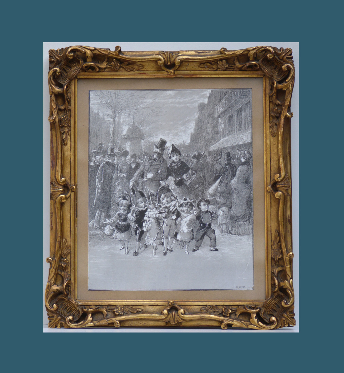  Georges Lorin 1849-1927. "family Walk." -photo-2