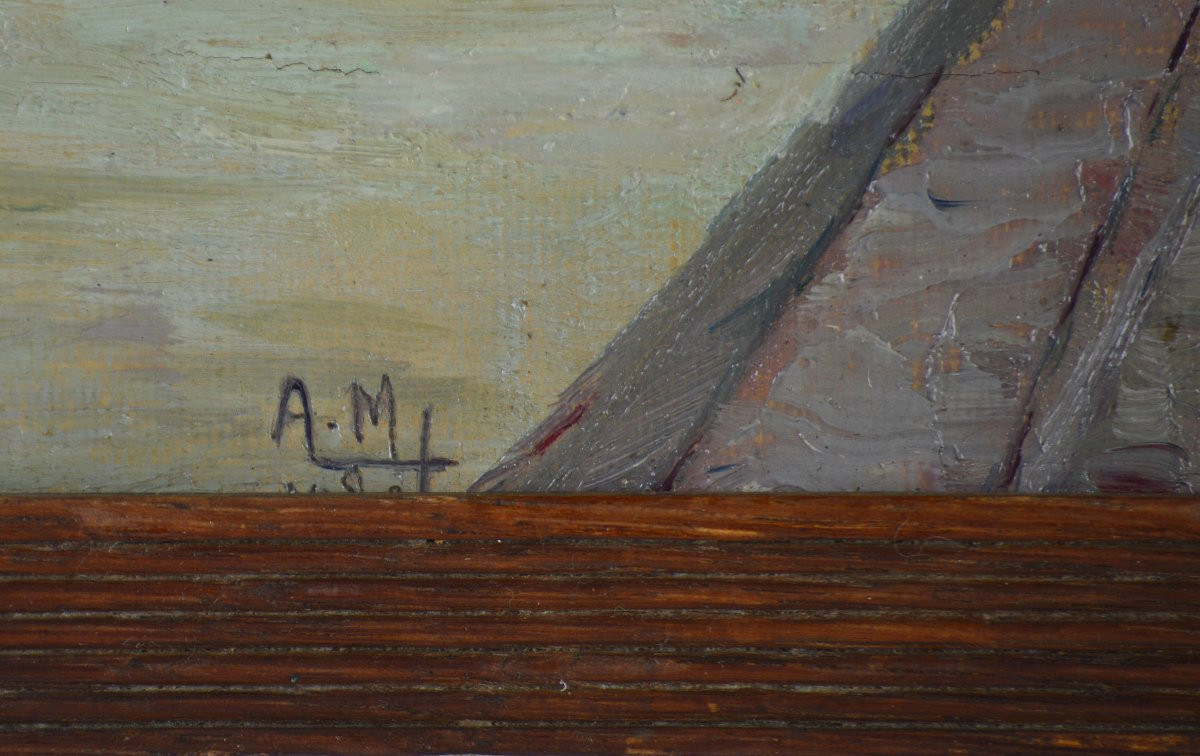 French School, Early 20th Century. "the Sully Bridge In Paris, Right Bank Side."-photo-2