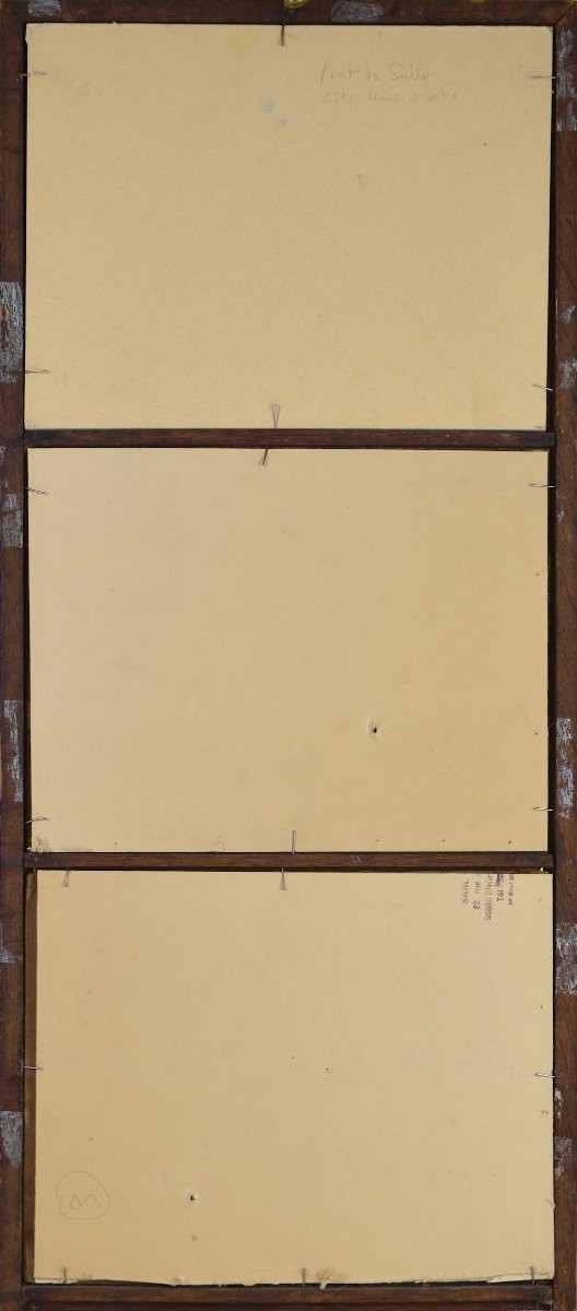 French School, Early 20th Century. "the Sully Bridge In Paris, Right Bank Side."-photo-5