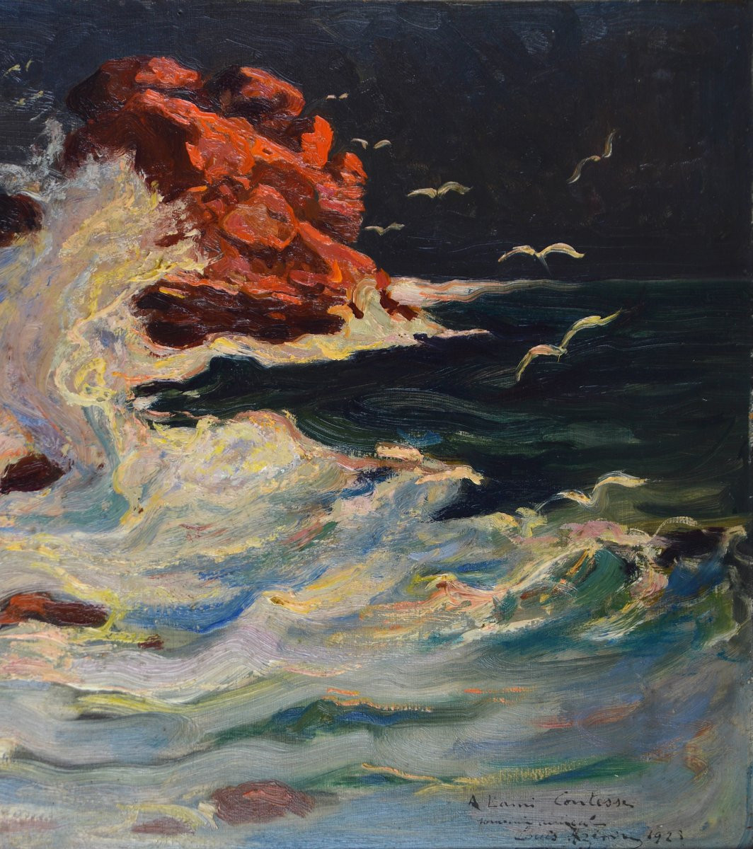 Louis Azema 1876-1963. "the Wave."-photo-2