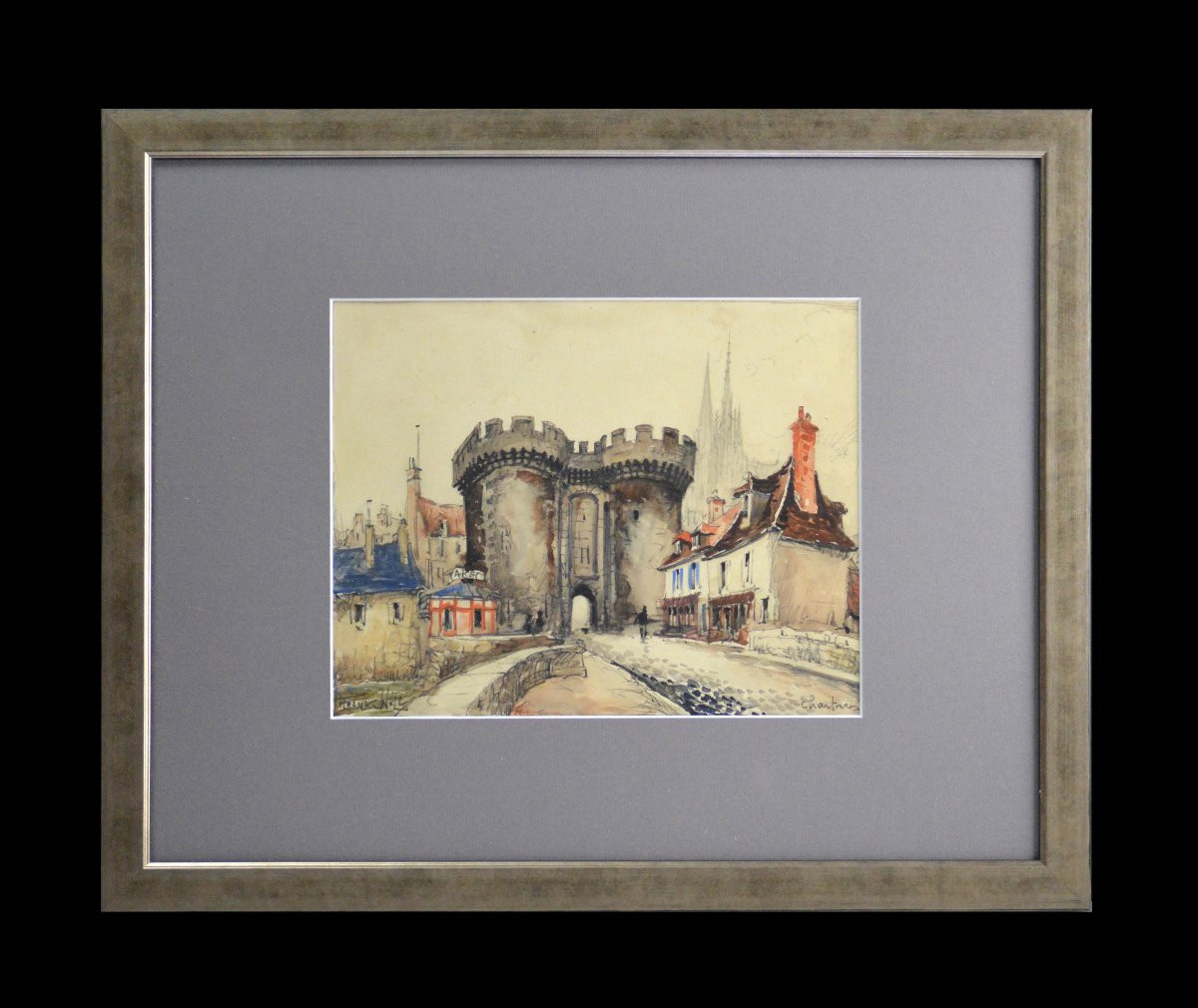 Franck Will 1900-1951. "La porte Guillaume à Chartres." -photo-2