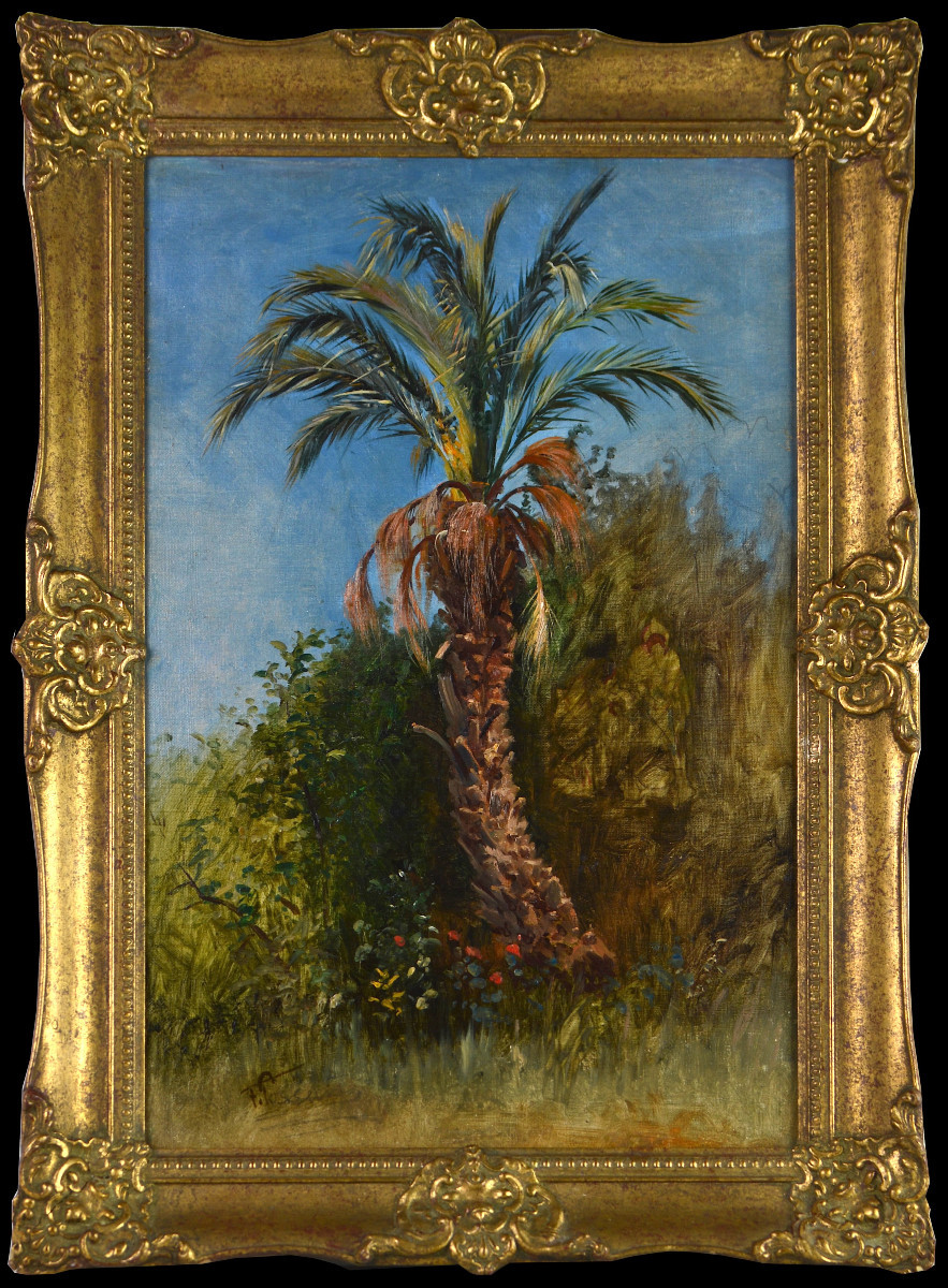 Felix Possart 1837-1928. German School. "palm Tree."
