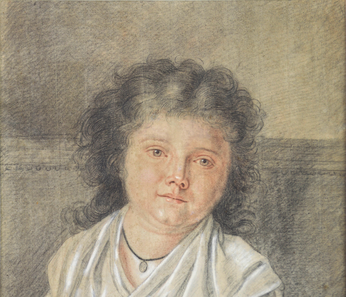 French School, 18th Century, Louis XVI Period. "portrait Of A Young Girl."-photo-1