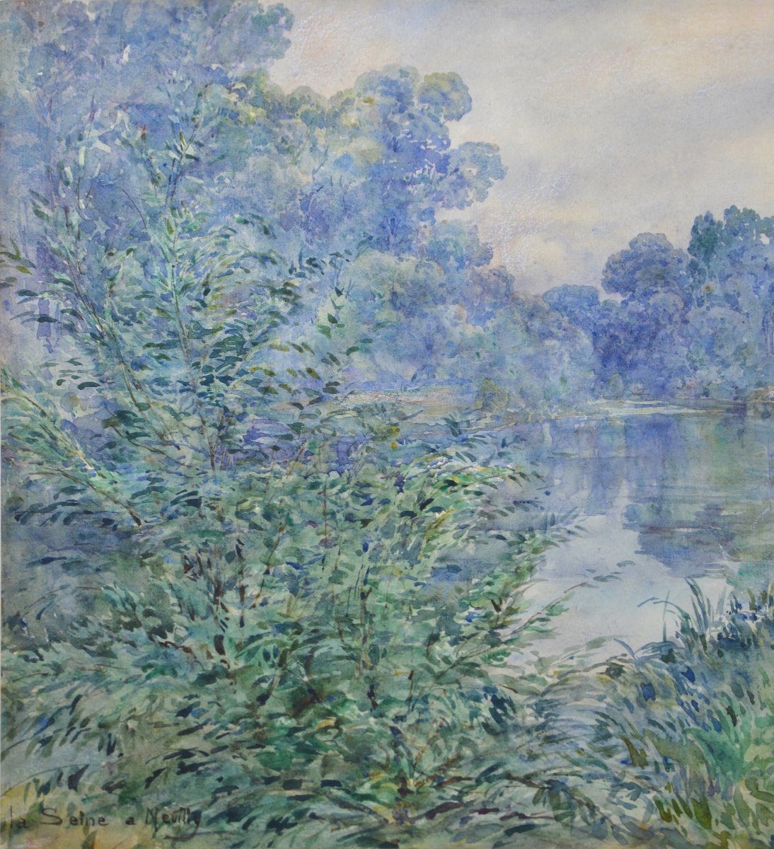 Antonio Borja De Mozota 1870-1965. “the Seine At Neuilly.”-photo-1