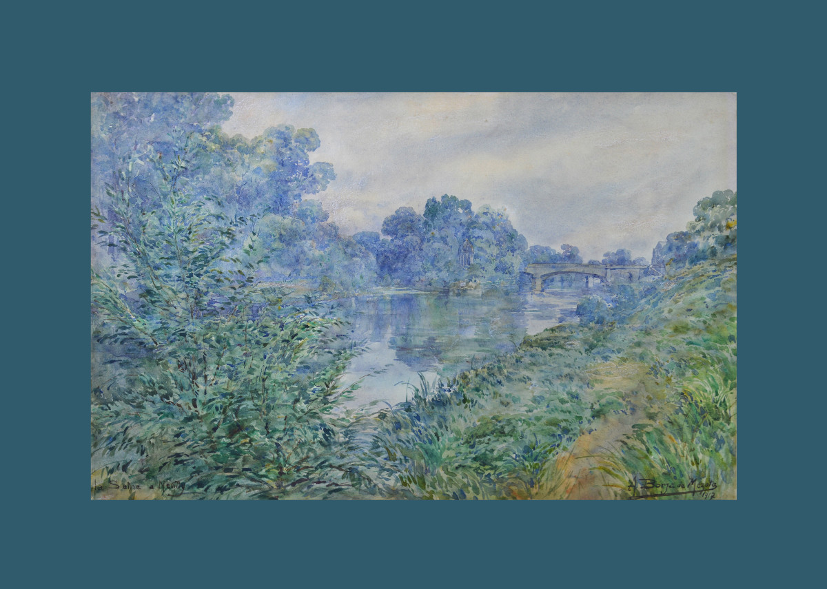 Antonio Borja De Mozota 1870-1965. “the Seine At Neuilly.”