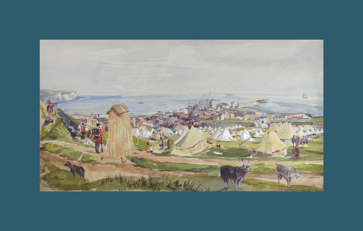 English School, 19th Century. "military Camps At Dover."