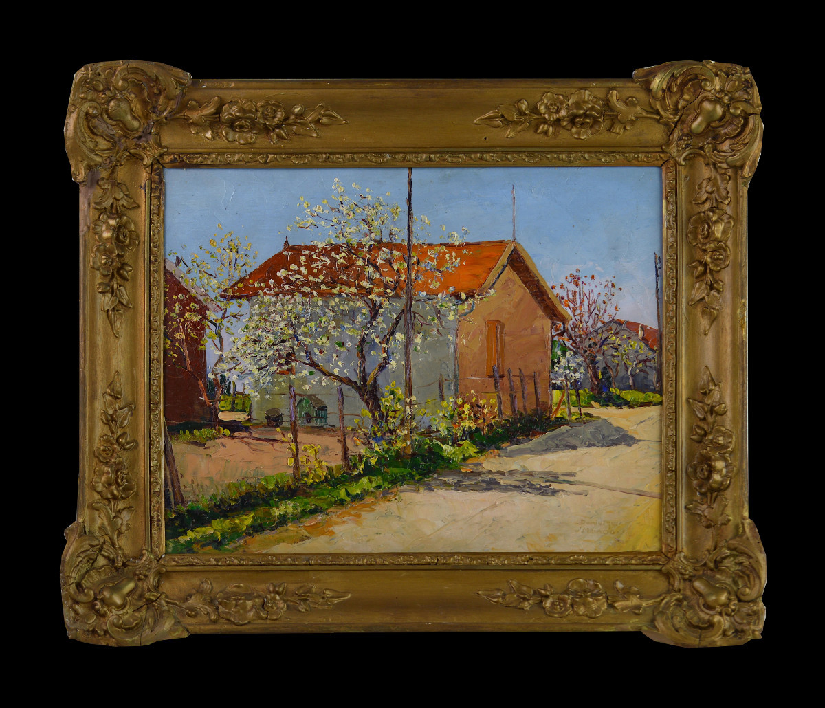 Dominique Manago né en 1902.  "Maisons à St-Rémy-de-Provence."-photo-2