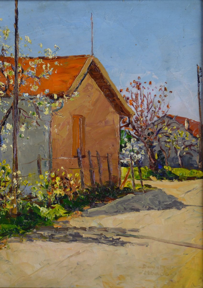 Dominique Manago né en 1902.  "Maisons à St-Rémy-de-Provence."-photo-2