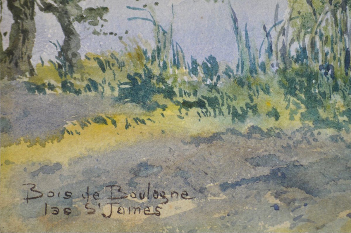Antonio Borja de Mozota 1870-1965. "Le lac Saint James au bois de Boulogne."-photo-4
