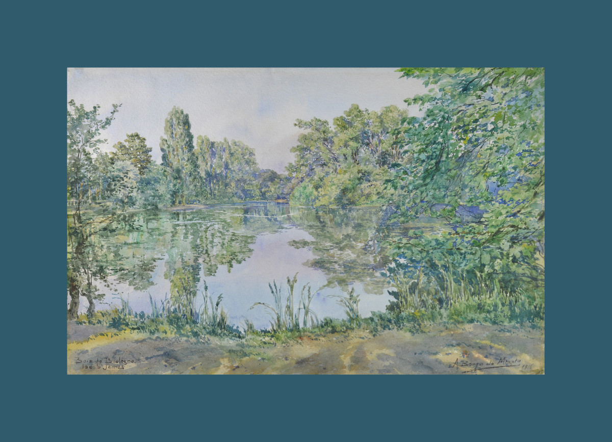 Antonio Borja de Mozota 1870-1965. "Le lac Saint James au bois de Boulogne."