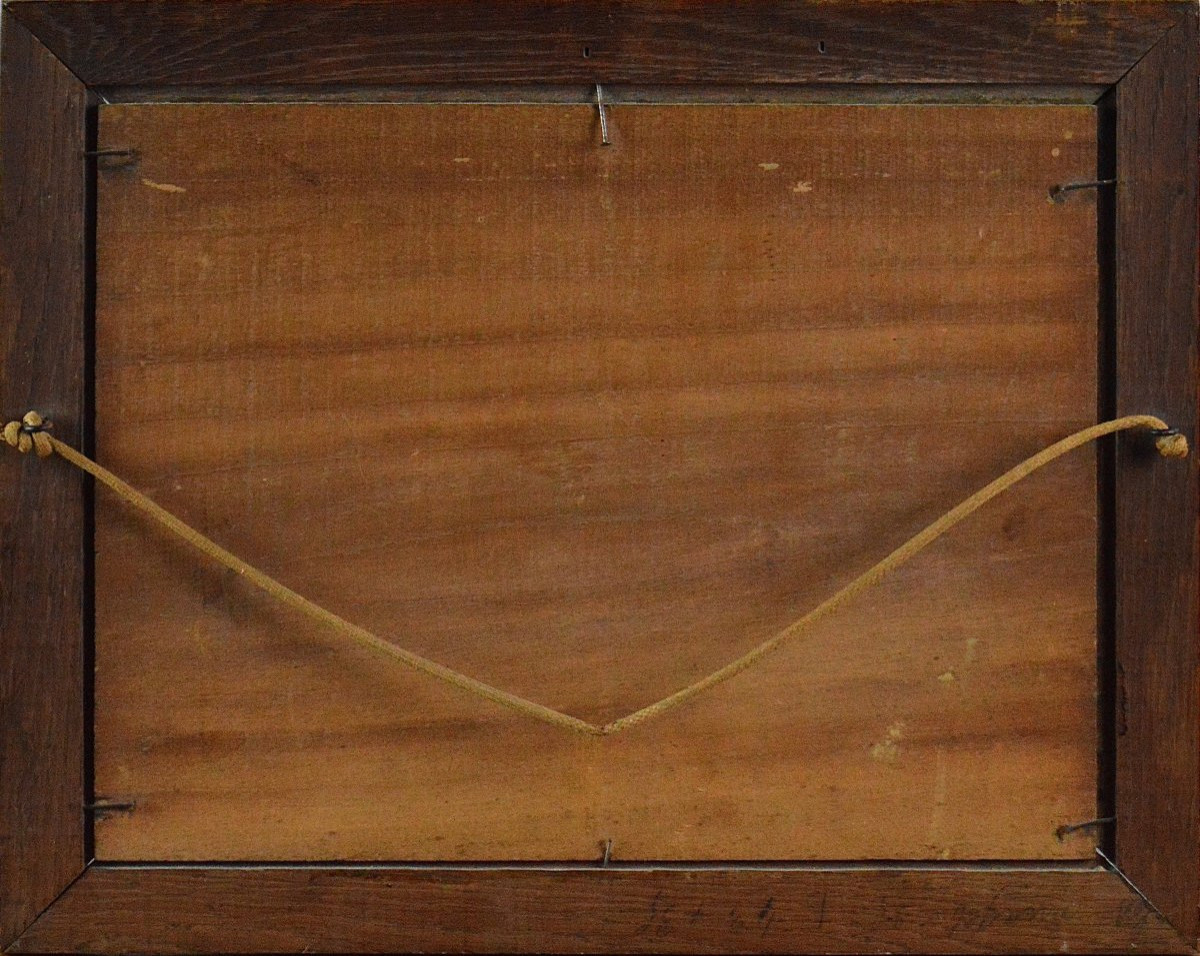 Henri Linguet  XIXᵉ/XXᵉ siècle.  "Bord de Rivière."-photo-4