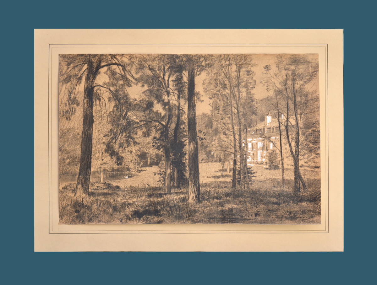 Maxime Lalanne 1827-1886. "Le château et son parc."