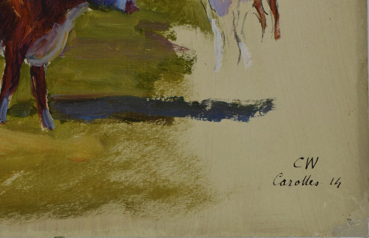 Charles Wislin 1852-1932. "cows."-photo-3
