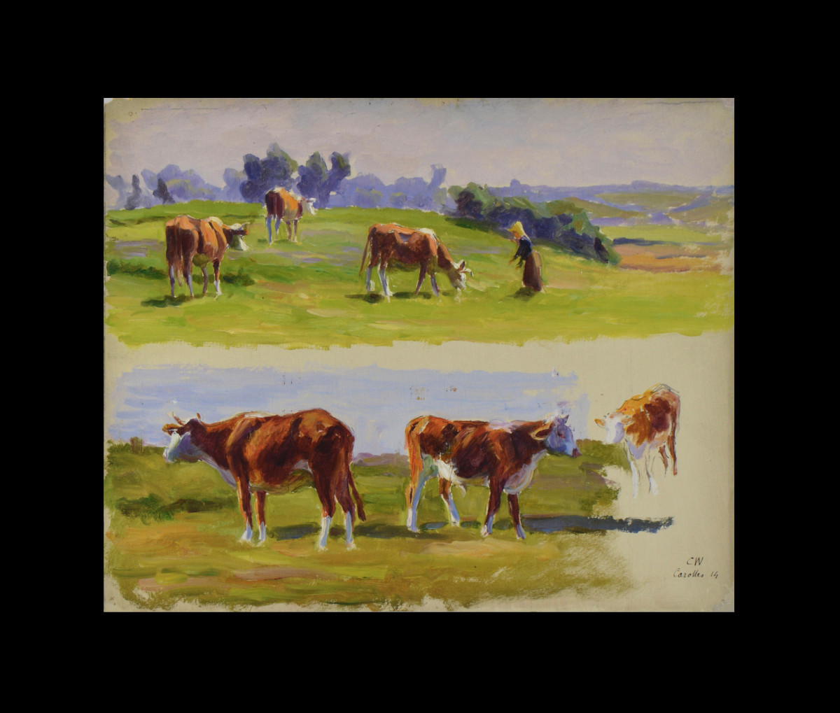 Charles Wislin 1852-1932. "cows."