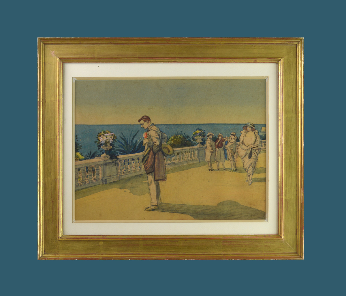 Tony Minartz 1873-1944. “Promenade sur la Côte d’Azur.”-photo-2