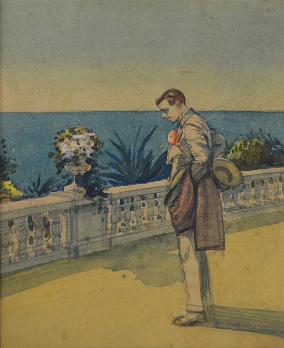 Tony Minartz 1873-1944. “Promenade sur la Côte d’Azur.”-photo-4