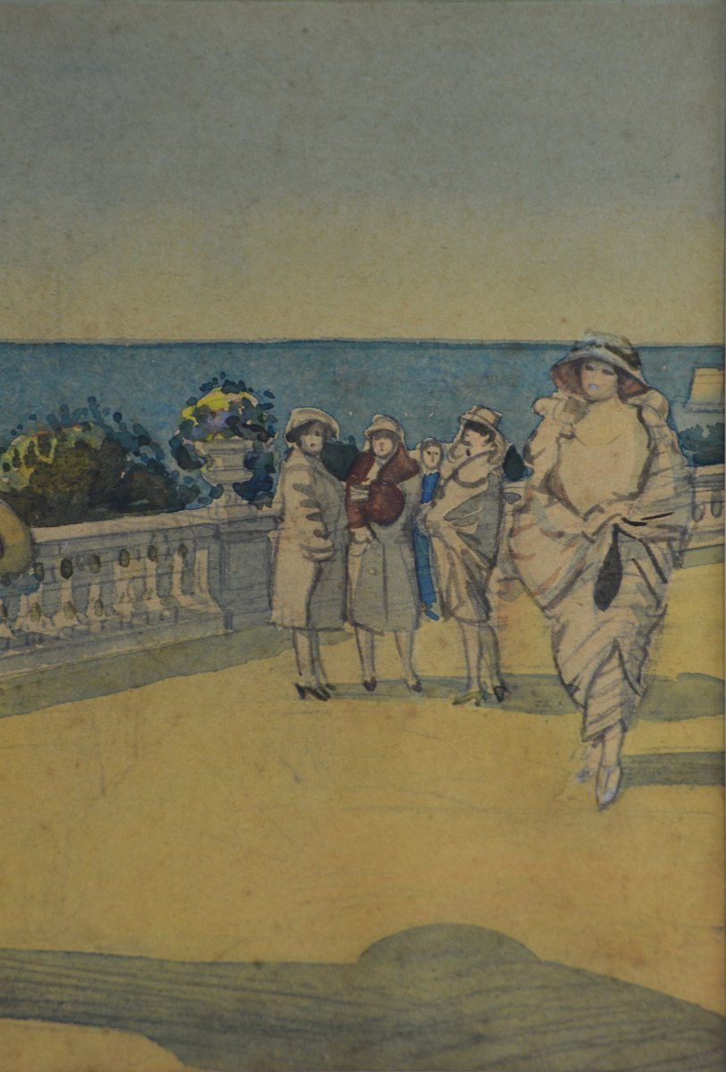 Tony Minartz 1873-1944. “Promenade sur la Côte d’Azur.”-photo-1