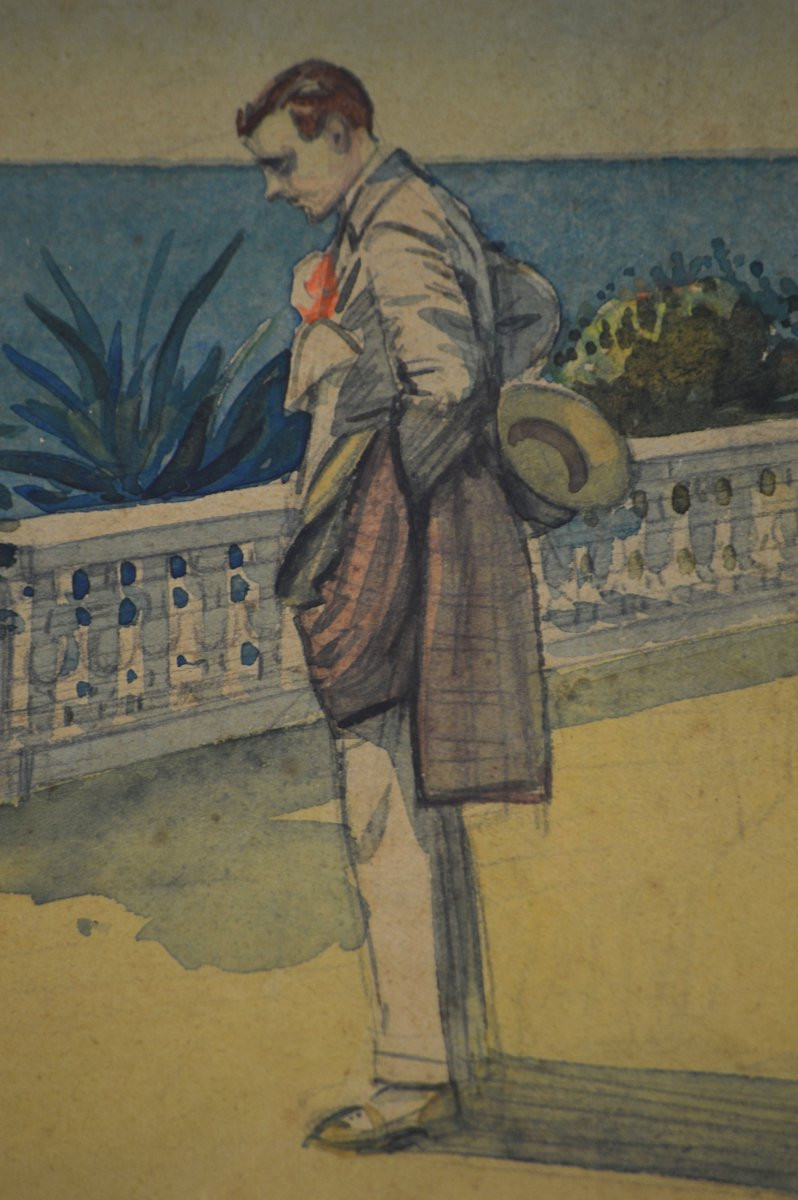 Tony Minartz 1873-1944. “Promenade sur la Côte d’Azur.”-photo-2