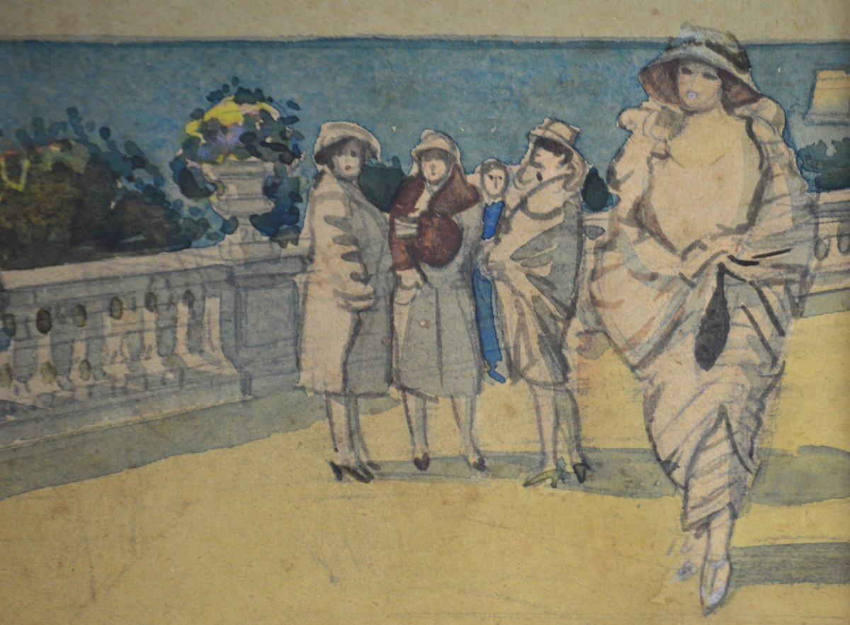 Tony Minartz 1873-1944. “Promenade sur la Côte d’Azur.”-photo-3