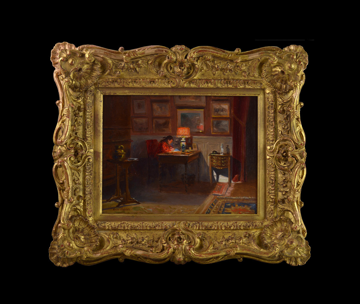 Émile Chaperon 1868-1946. “Scène d'intérieur.”-photo-2