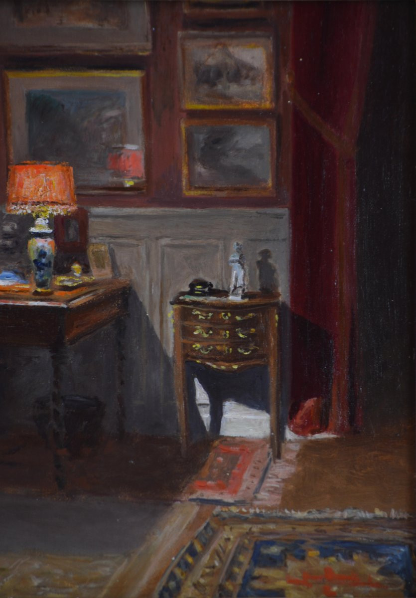 Émile Chaperon 1868-1946. “Scène d'intérieur.”-photo-2