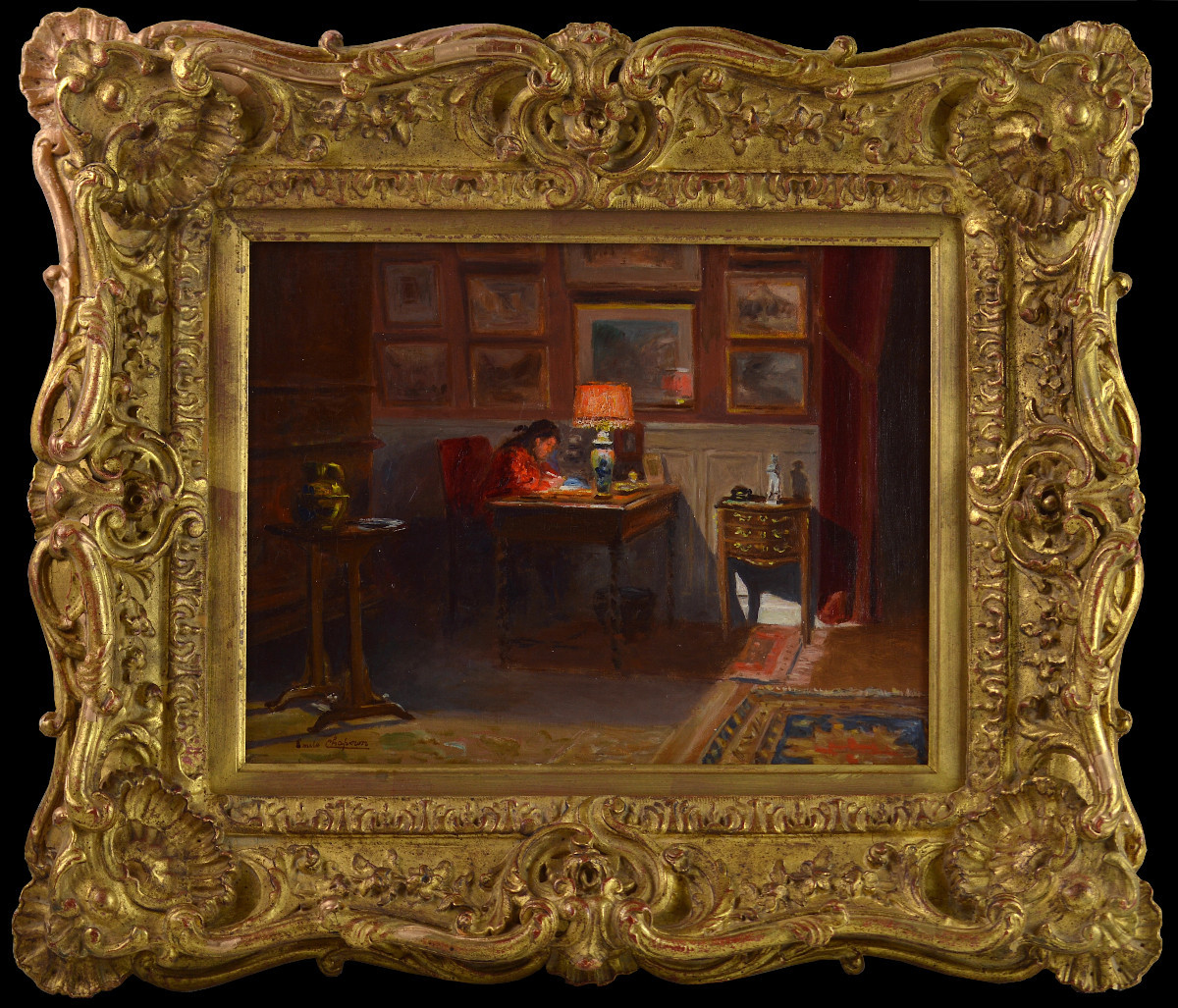 Émile Chaperon 1868-1946. “Scène d'intérieur.”