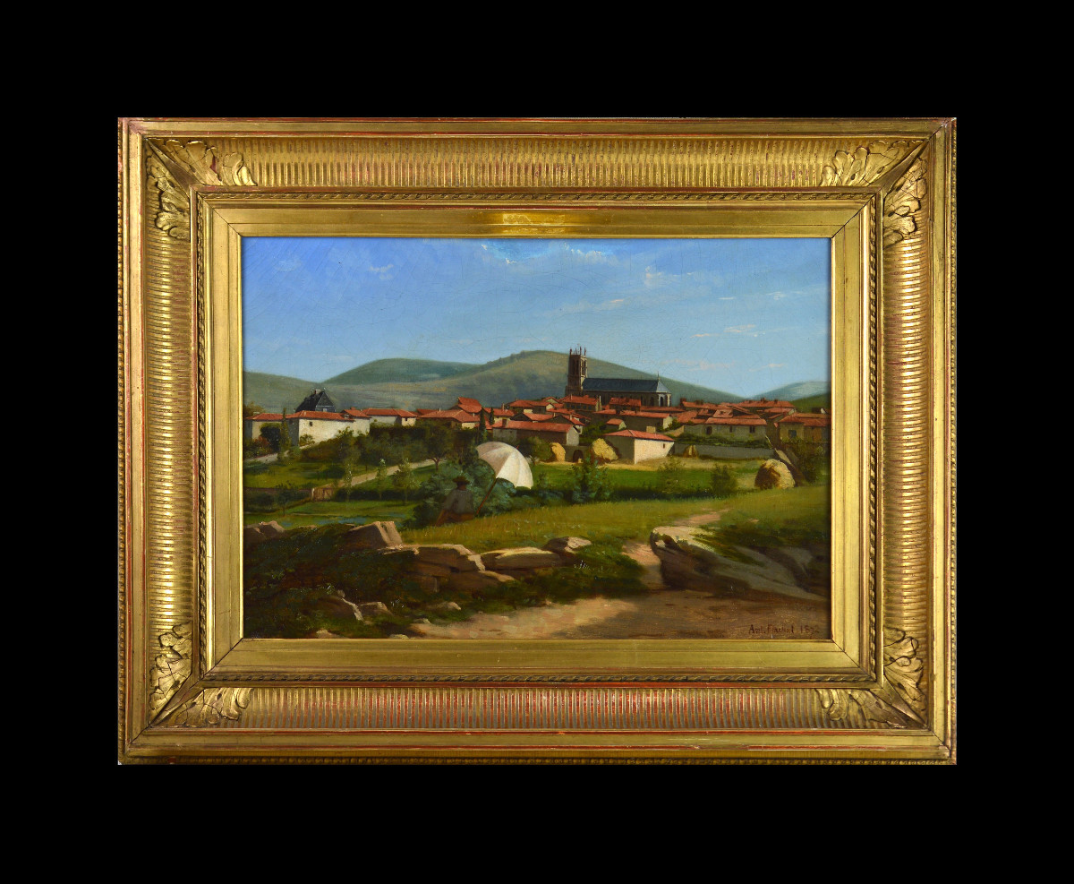 Antoine Flachat (?-1897). “Peintre sur le motif à Saint-Paul-en-Jarez.”-photo-2