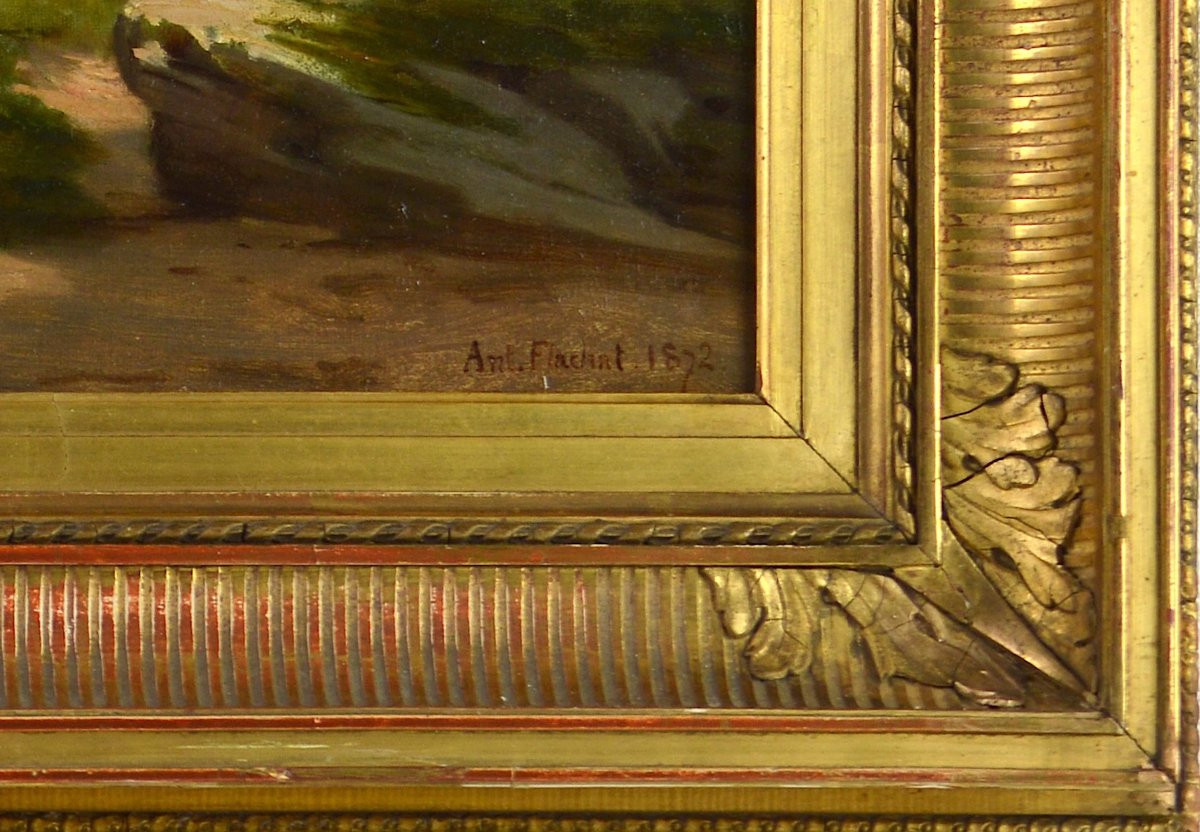 Antoine Flachat (?-1897). “Peintre sur le motif à Saint-Paul-en-Jarez.”-photo-4