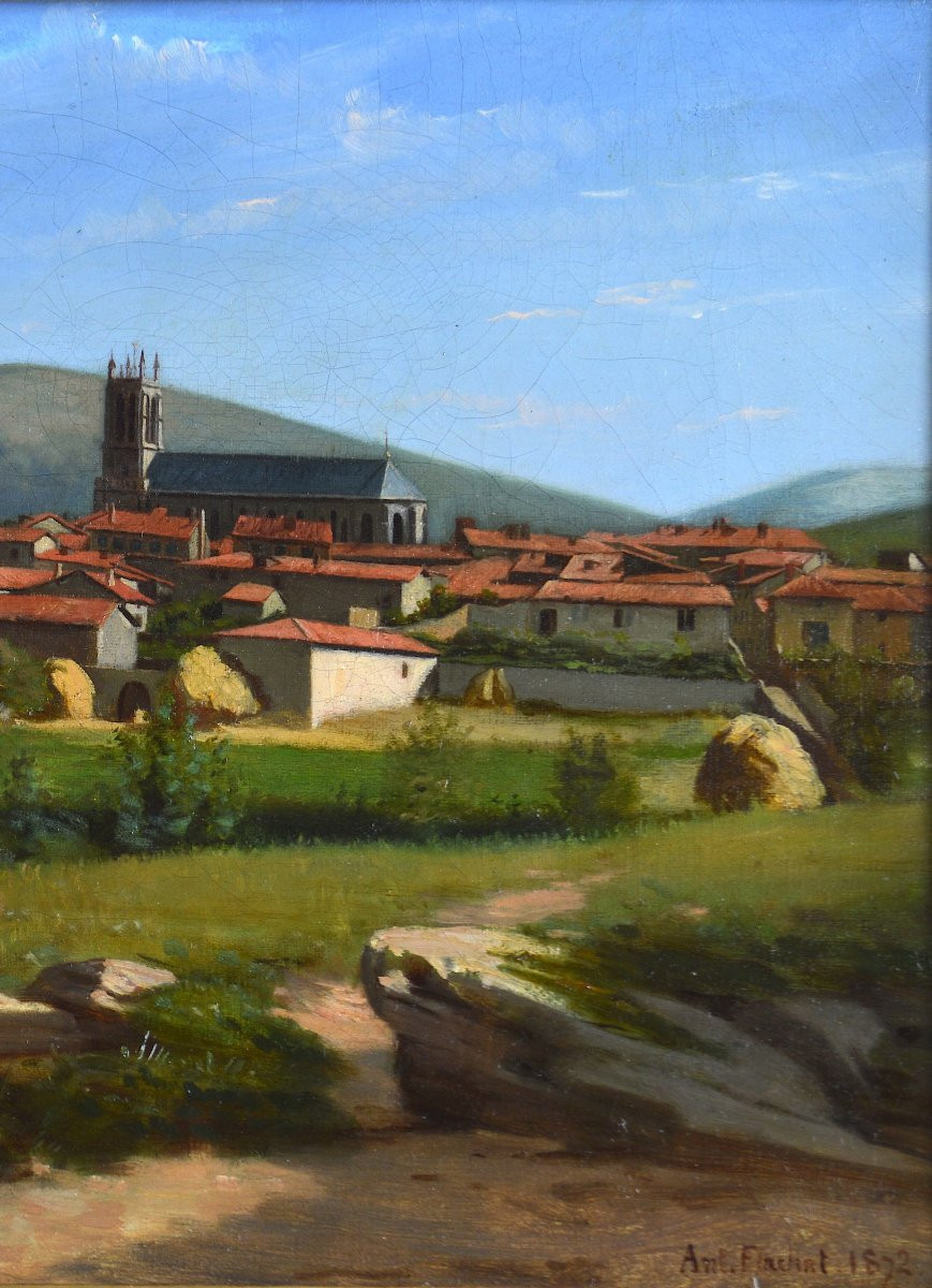 Antoine Flachat (?-1897). “Peintre sur le motif à Saint-Paul-en-Jarez.”-photo-2