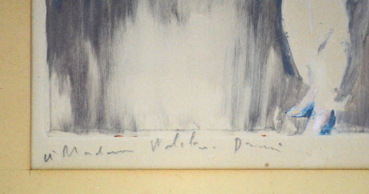 Adrien Désiré Étienne Drian 1885-1961. "Élégante dans son intérieur vers 1920 /1930."-photo-1