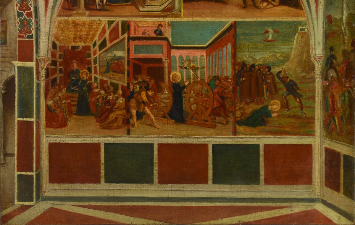 École Européenne XIXᵉ siècle. “Martyre de Sainte Catherine.”-photo-4