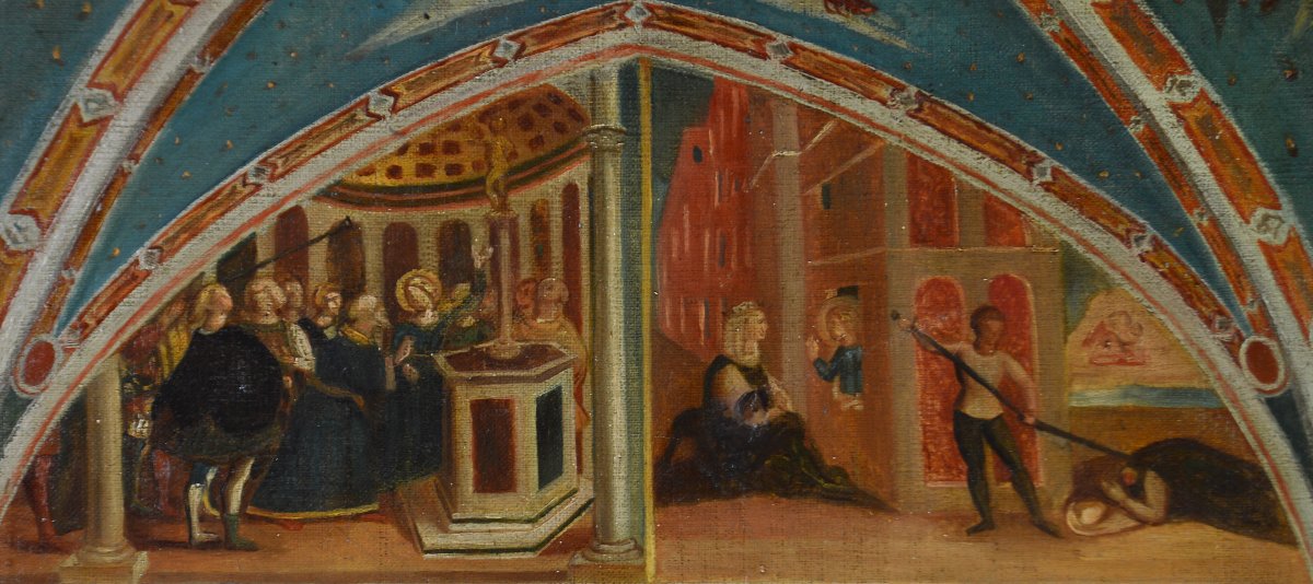 École Européenne XIXᵉ siècle. “Martyre de Sainte Catherine.”-photo-1