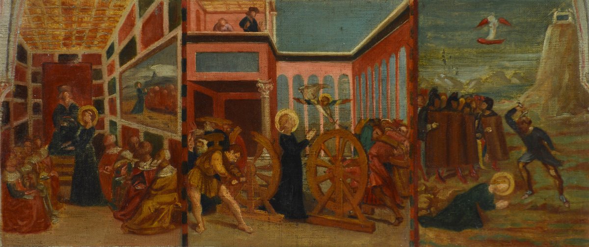 École Européenne XIXᵉ siècle. “Martyre de Sainte Catherine.”-photo-2