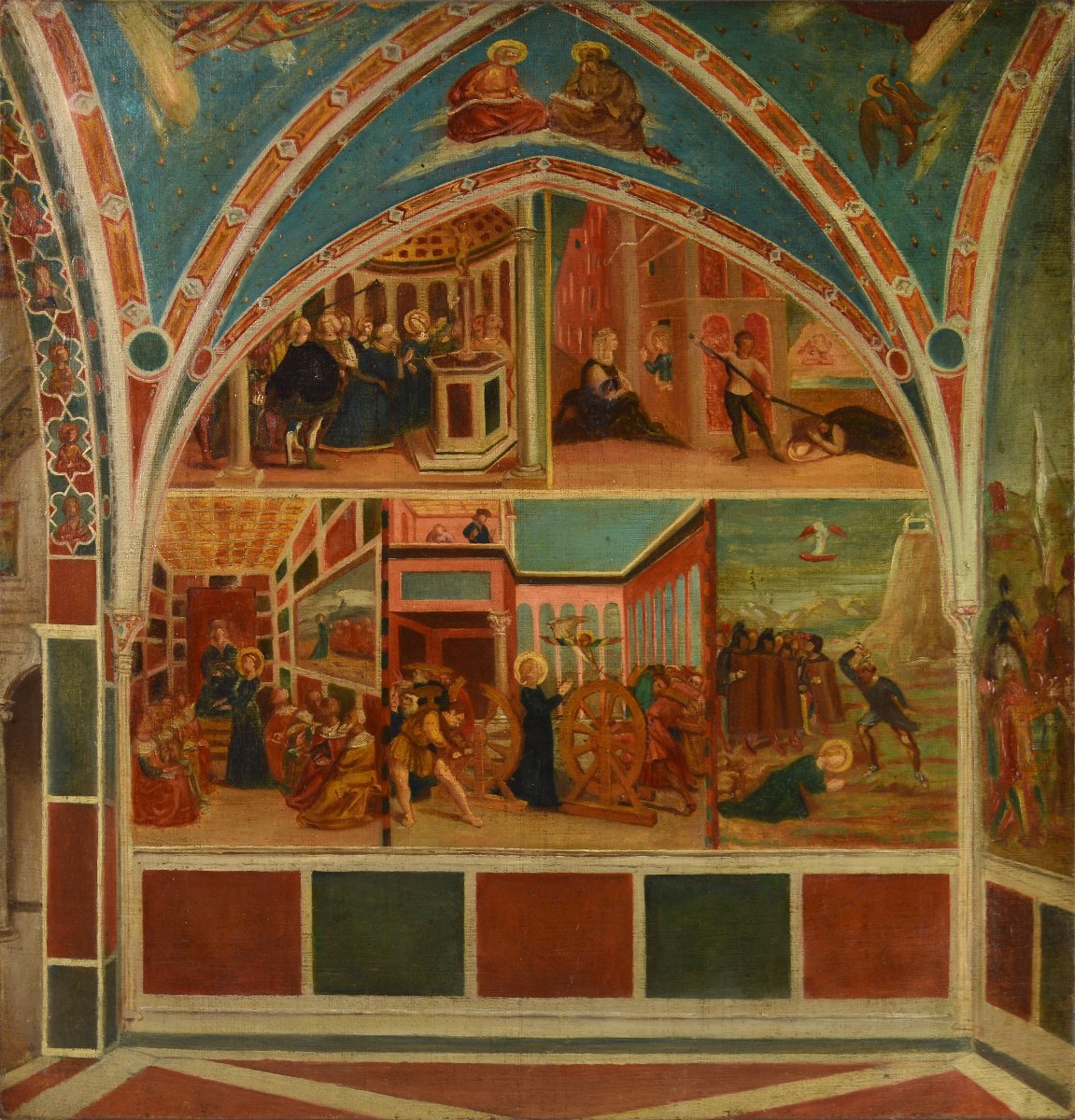 École Européenne XIXᵉ siècle. “Martyre de Sainte Catherine.”