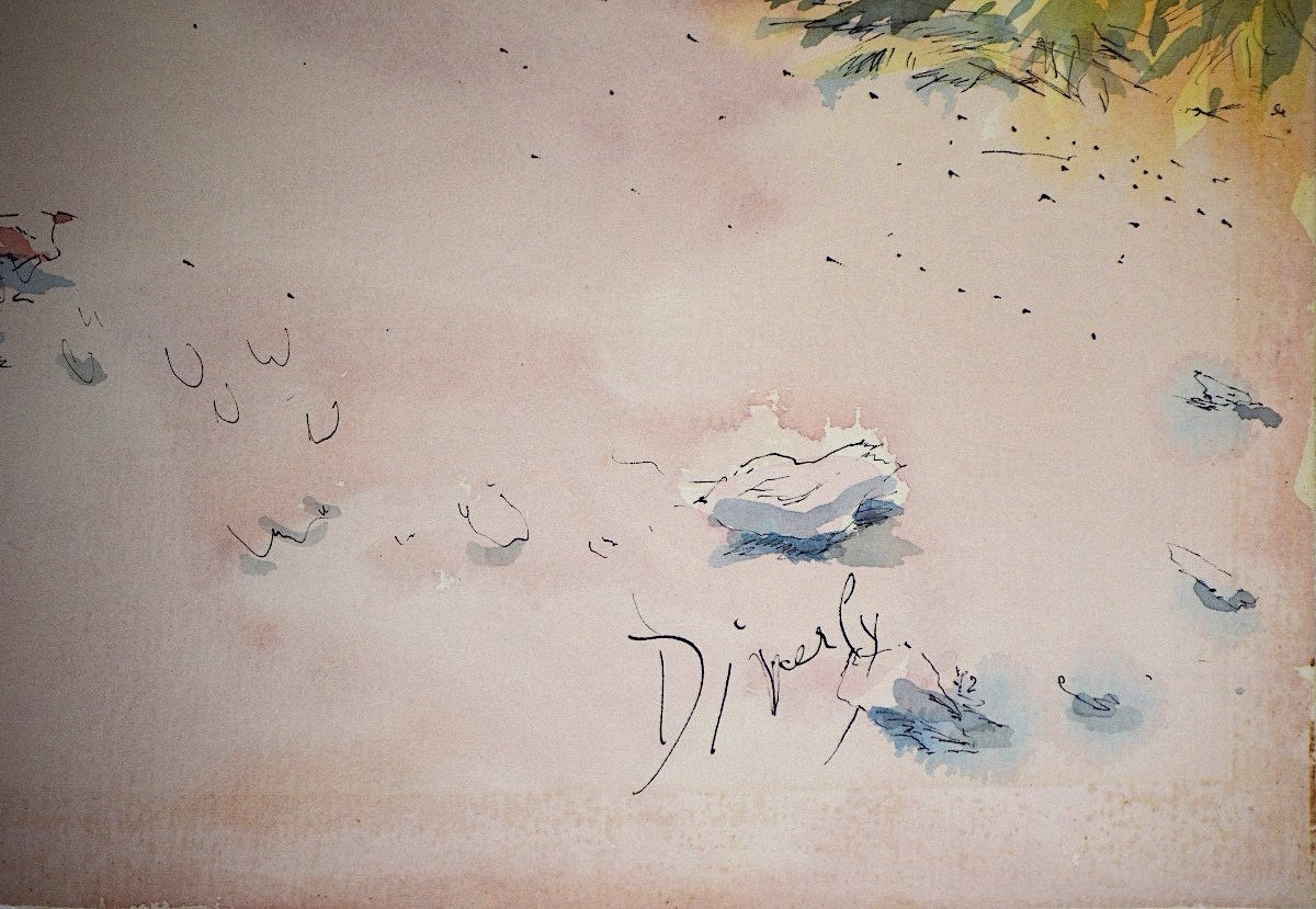 Éliane Diverly 1914-2012. "La roseraie du Port Canto Cannes. Parfum de Mai."-photo-3