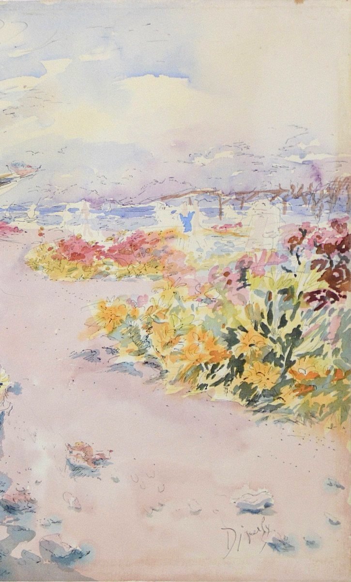 Éliane Diverly 1914-2012. "La roseraie du Port Canto Cannes. Parfum de Mai."-photo-1