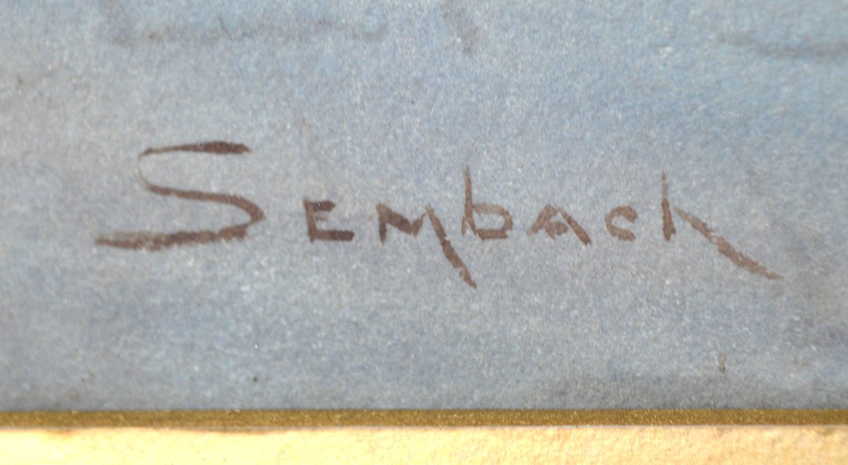 Sembach 1854-1898. École Allemande "Vue de Venise."-photo-4